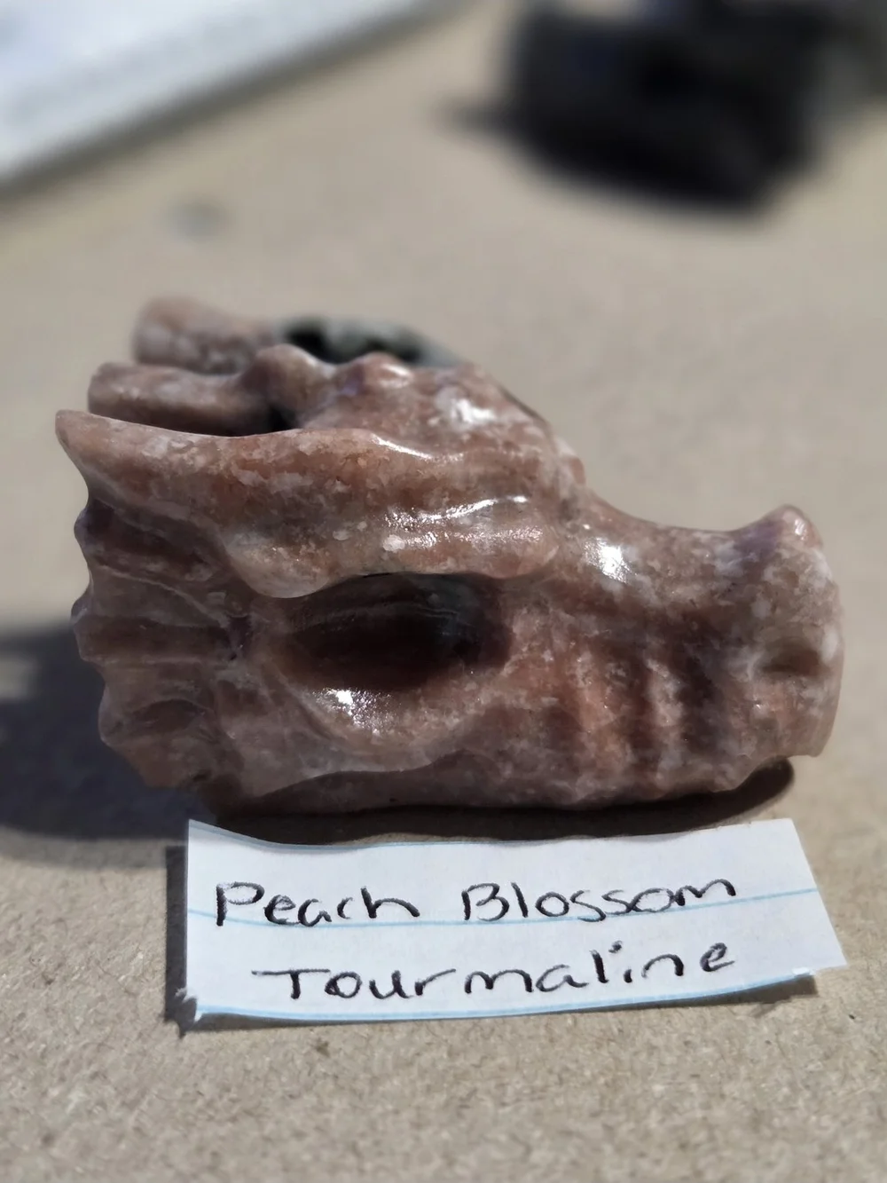 Peach Blossom Tourmaline detailed peach